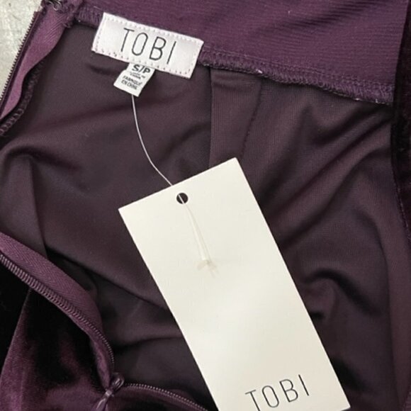 Tobi Purple Halter Sequin Velvet Wrap Dress - Picture 6 of 6